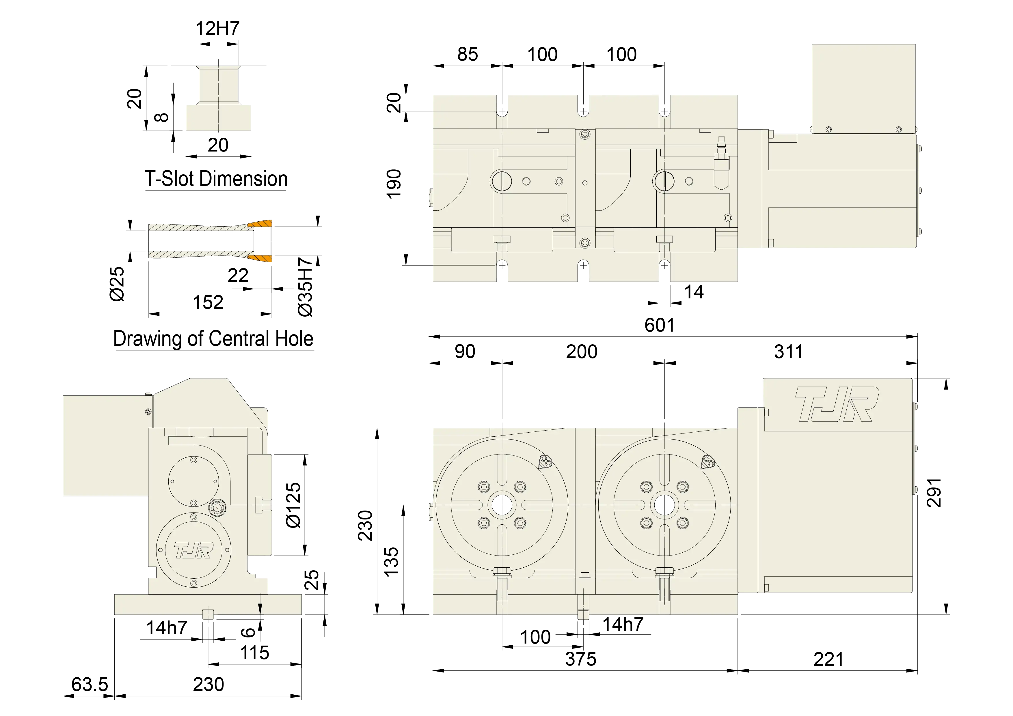 AR-125-2W - Product Dimension dimensions