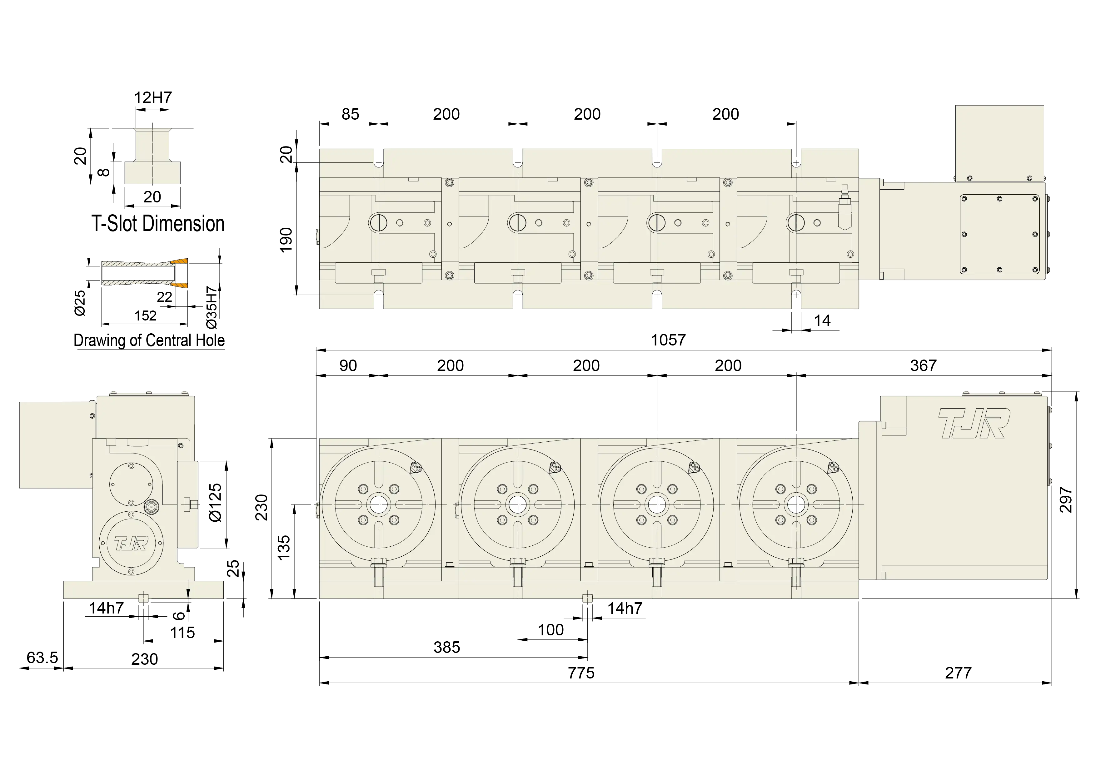 AR-125-4W - Product Dimension dimensions