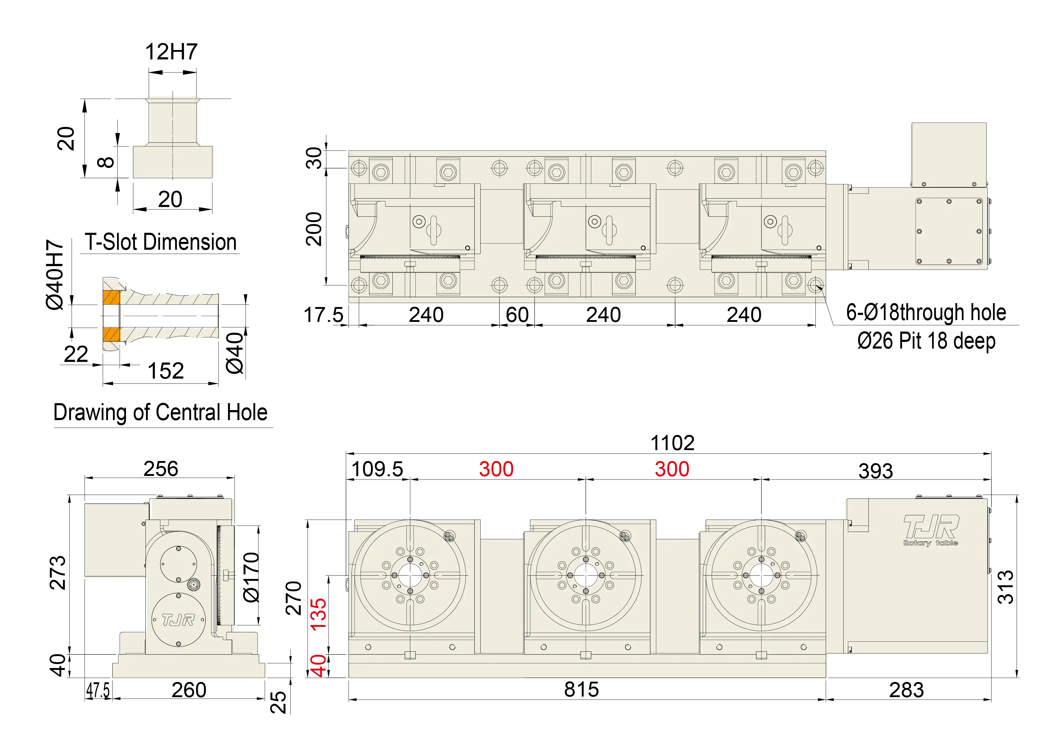 AR-170-3W - Product Dimension dimensions