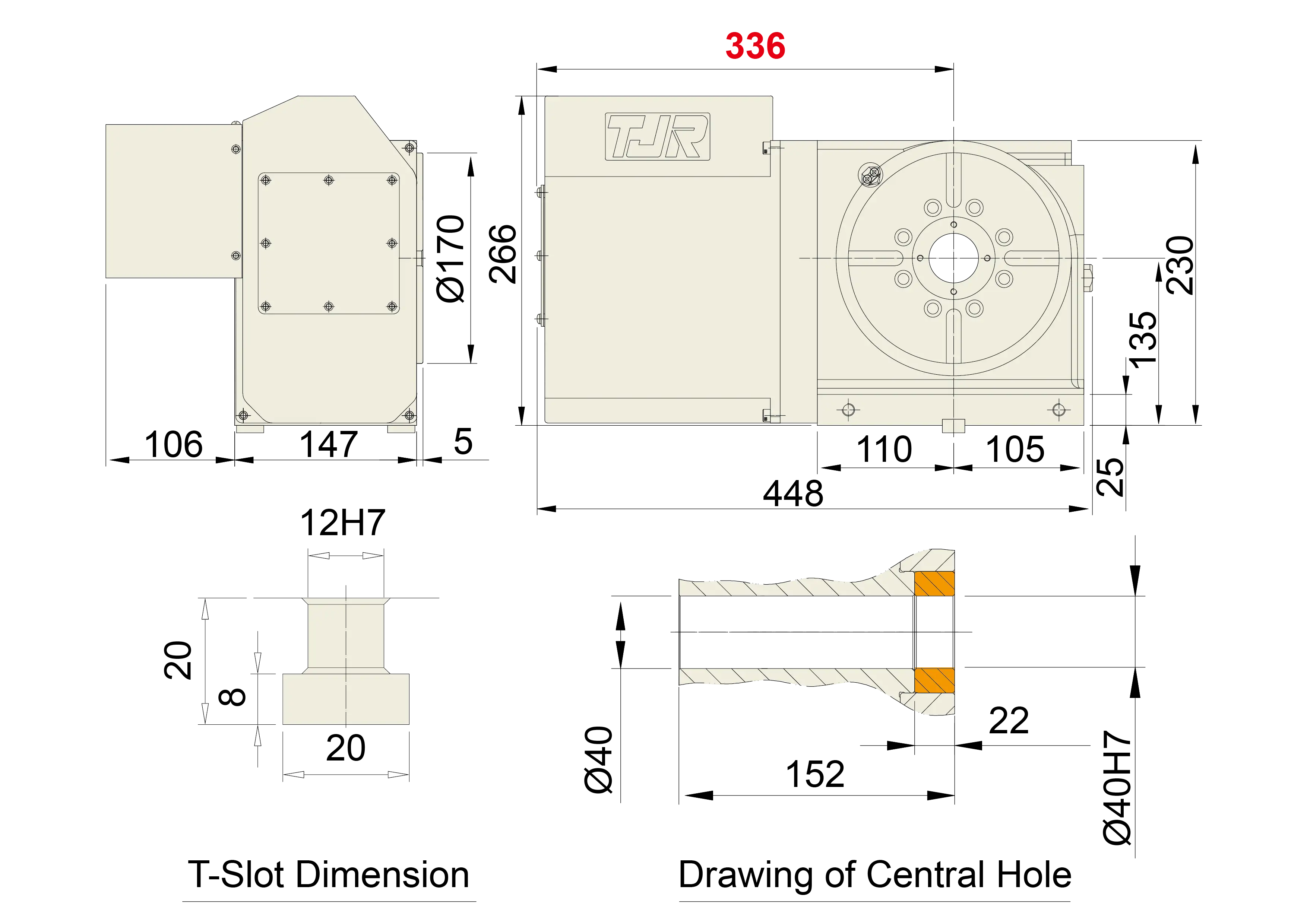 AR-170L - Product Dimension dimensions