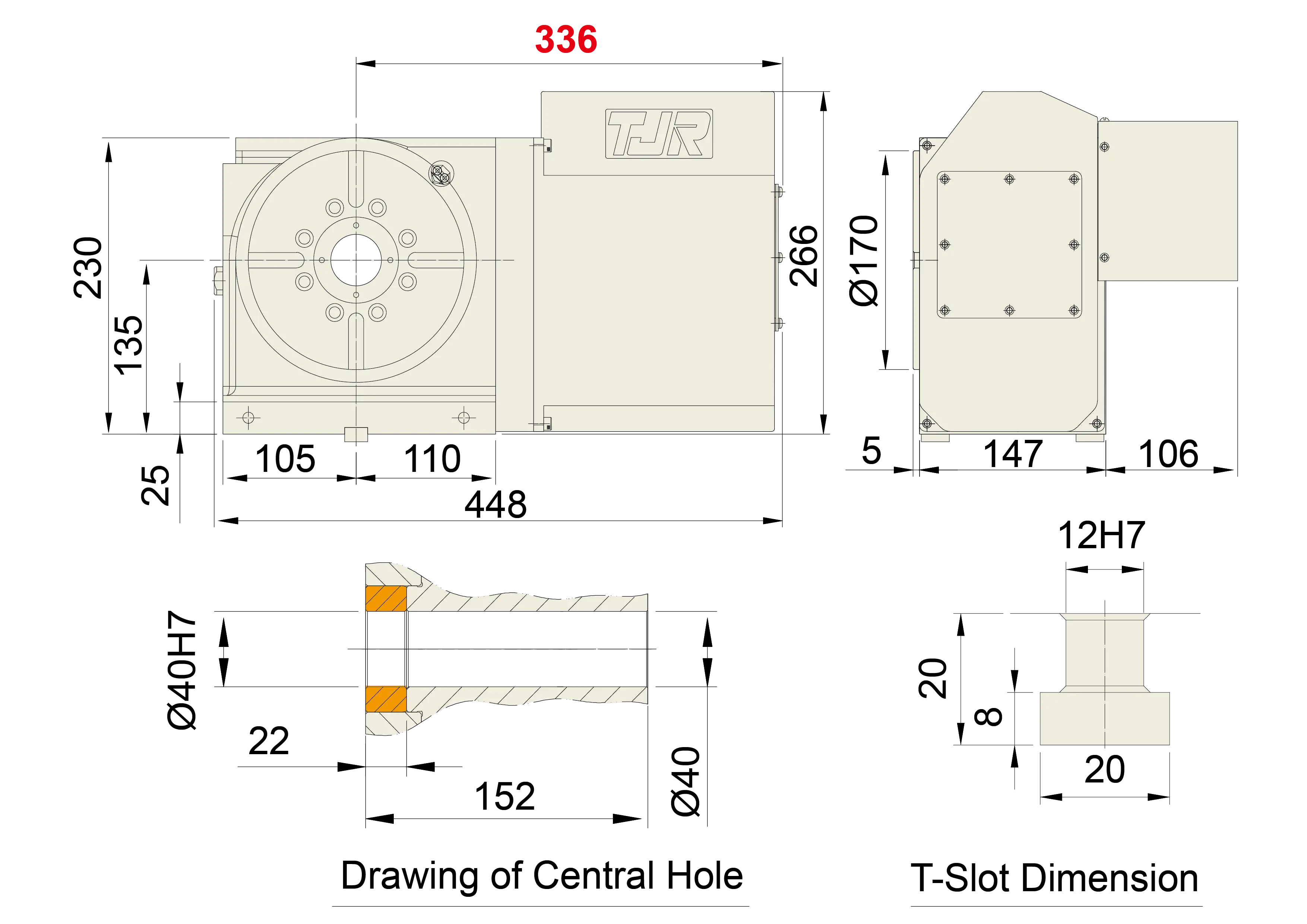 AR-170RH - Product Dimension dimensions