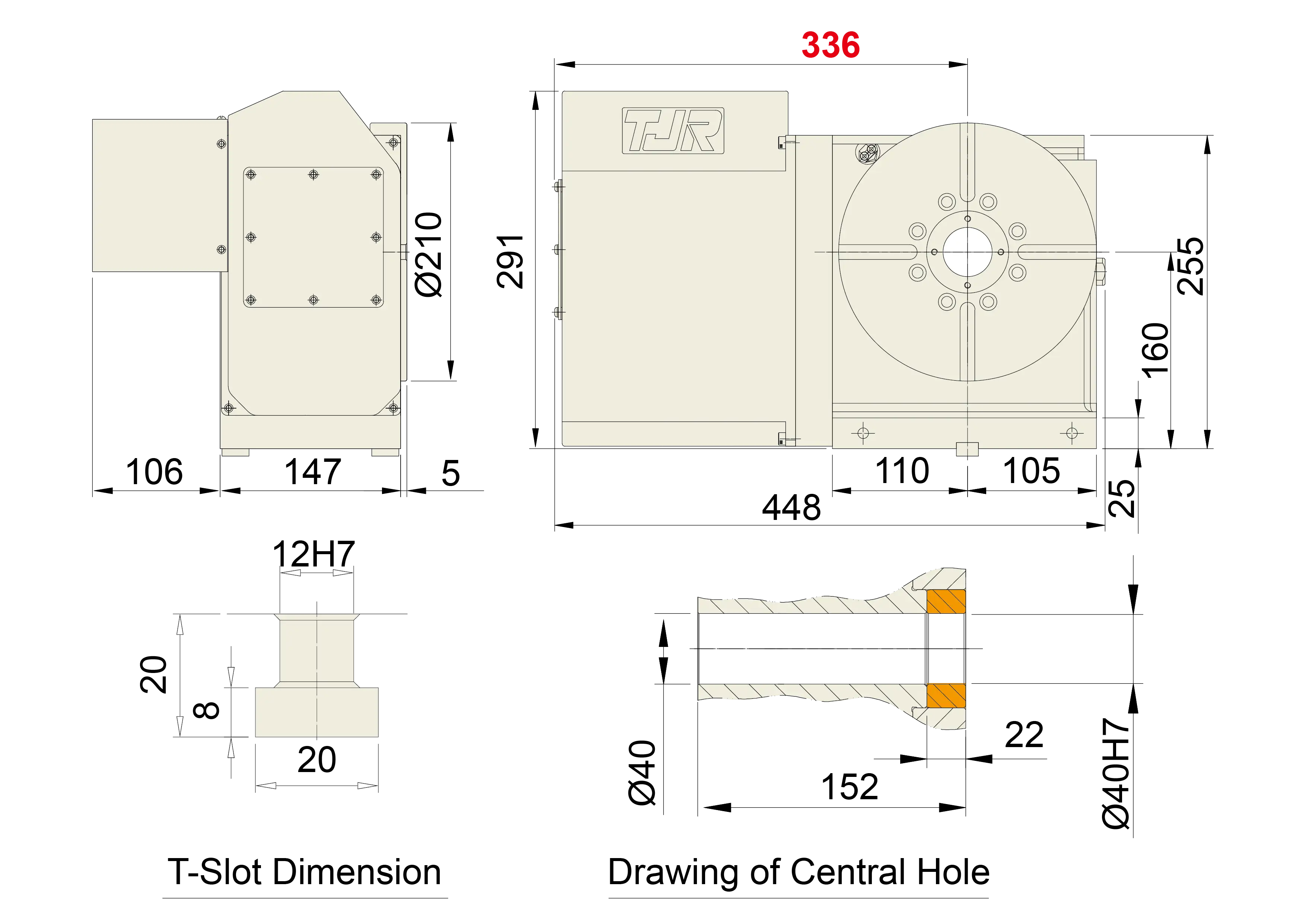 AR-210L - Product Dimension dimensions