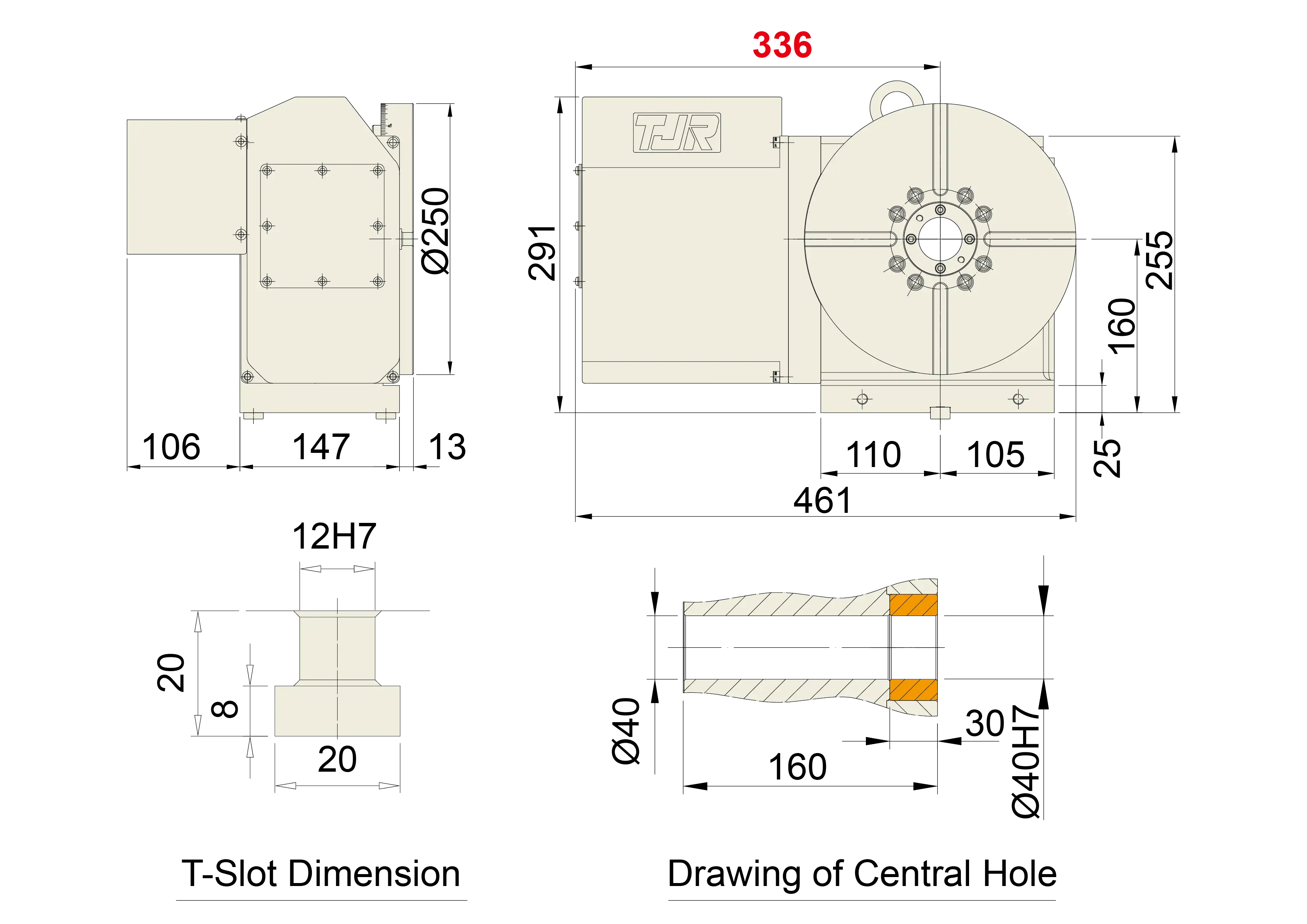 AR-250L - Product Dimension dimensions