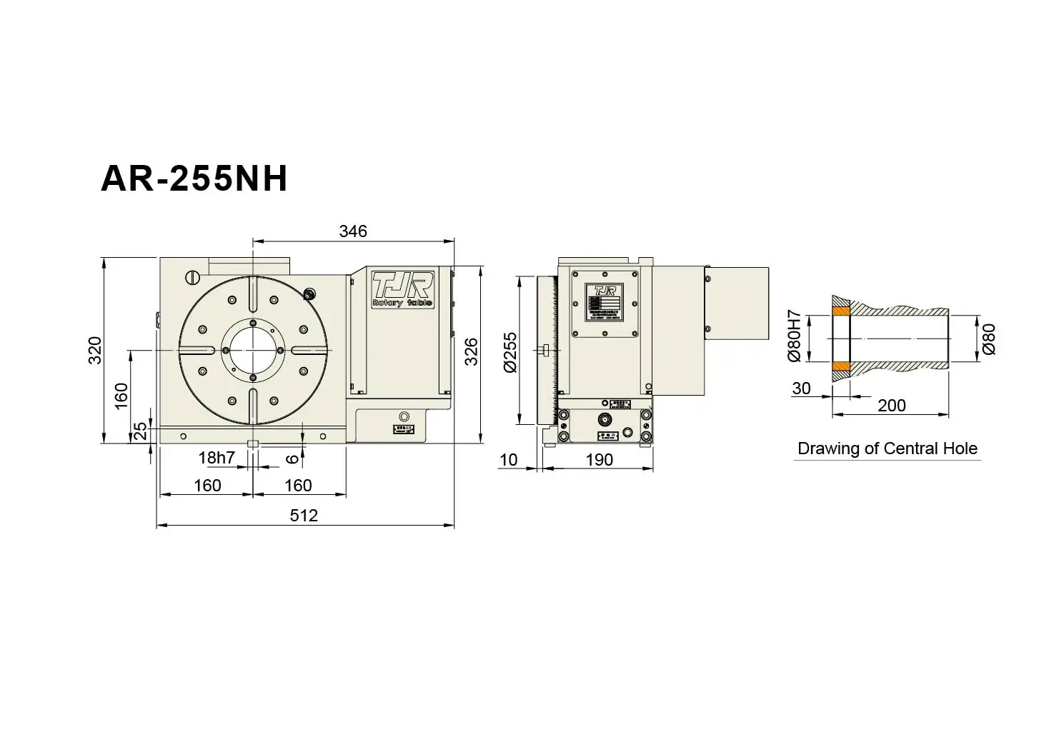 AR-255HN - Product Dimension dimensions