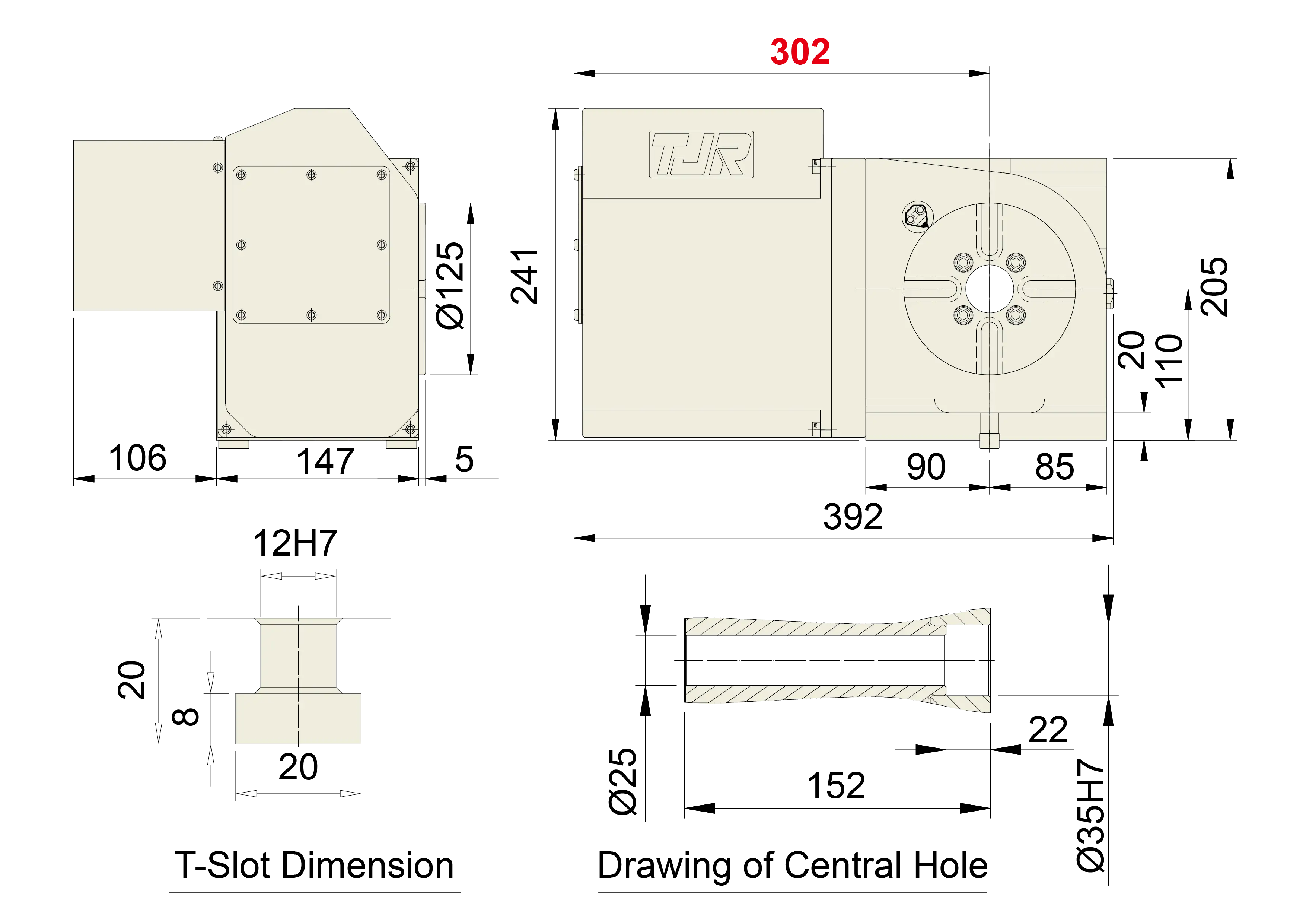 ARs-125L - Product Dimension dimensions