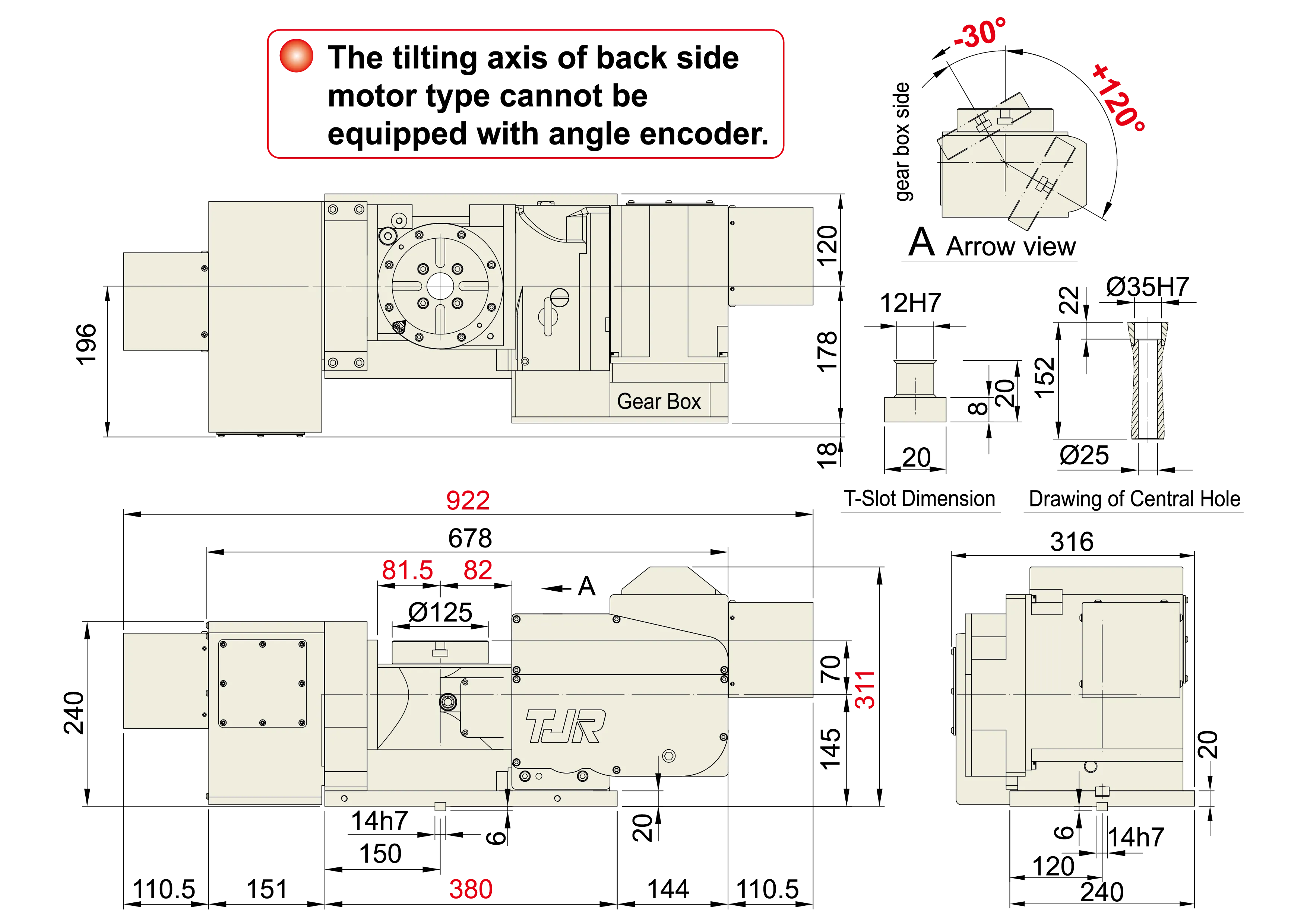 FAR-125B - Product Dimension dimensions