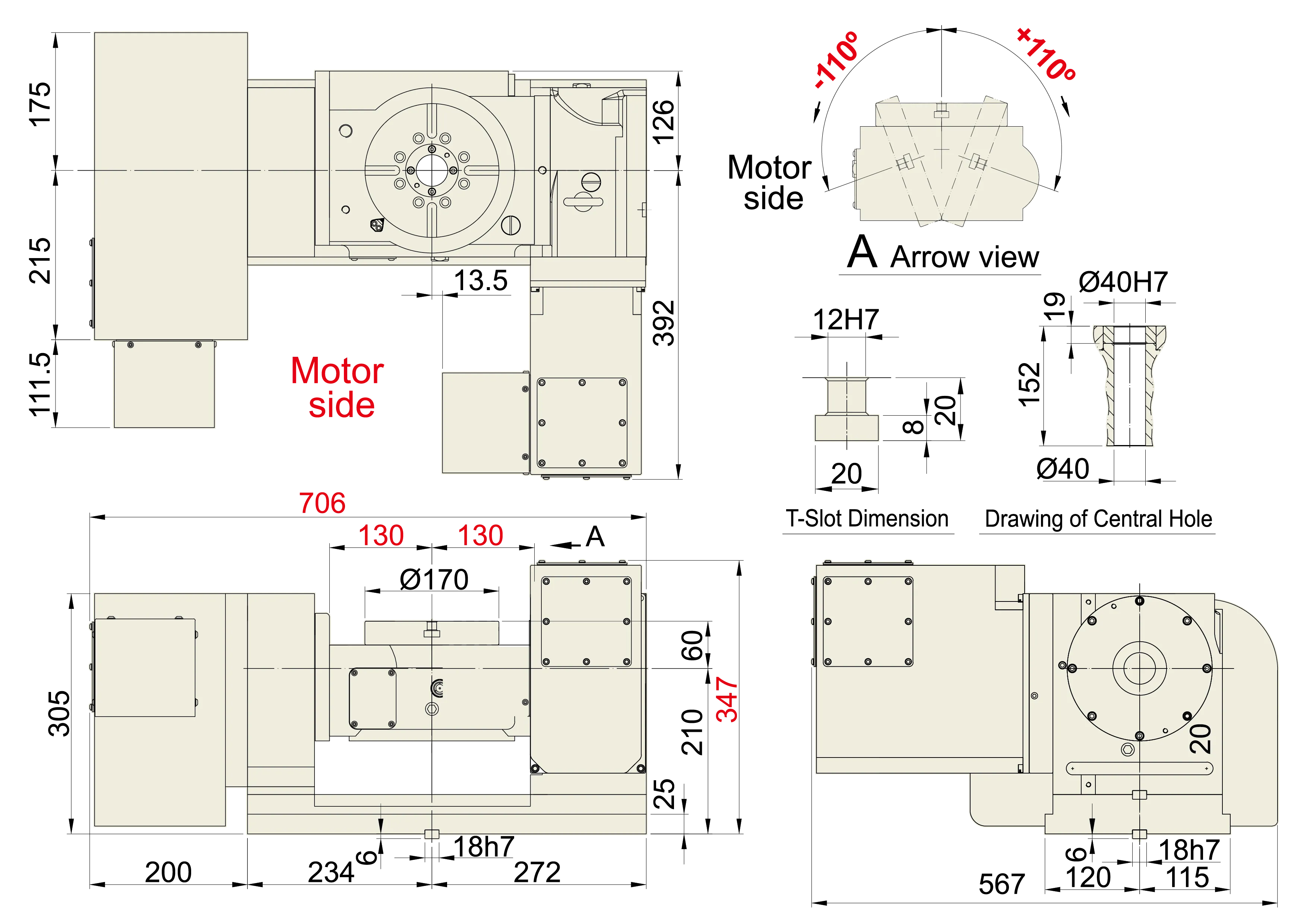 FAR-170 - Product Dimension dimensions