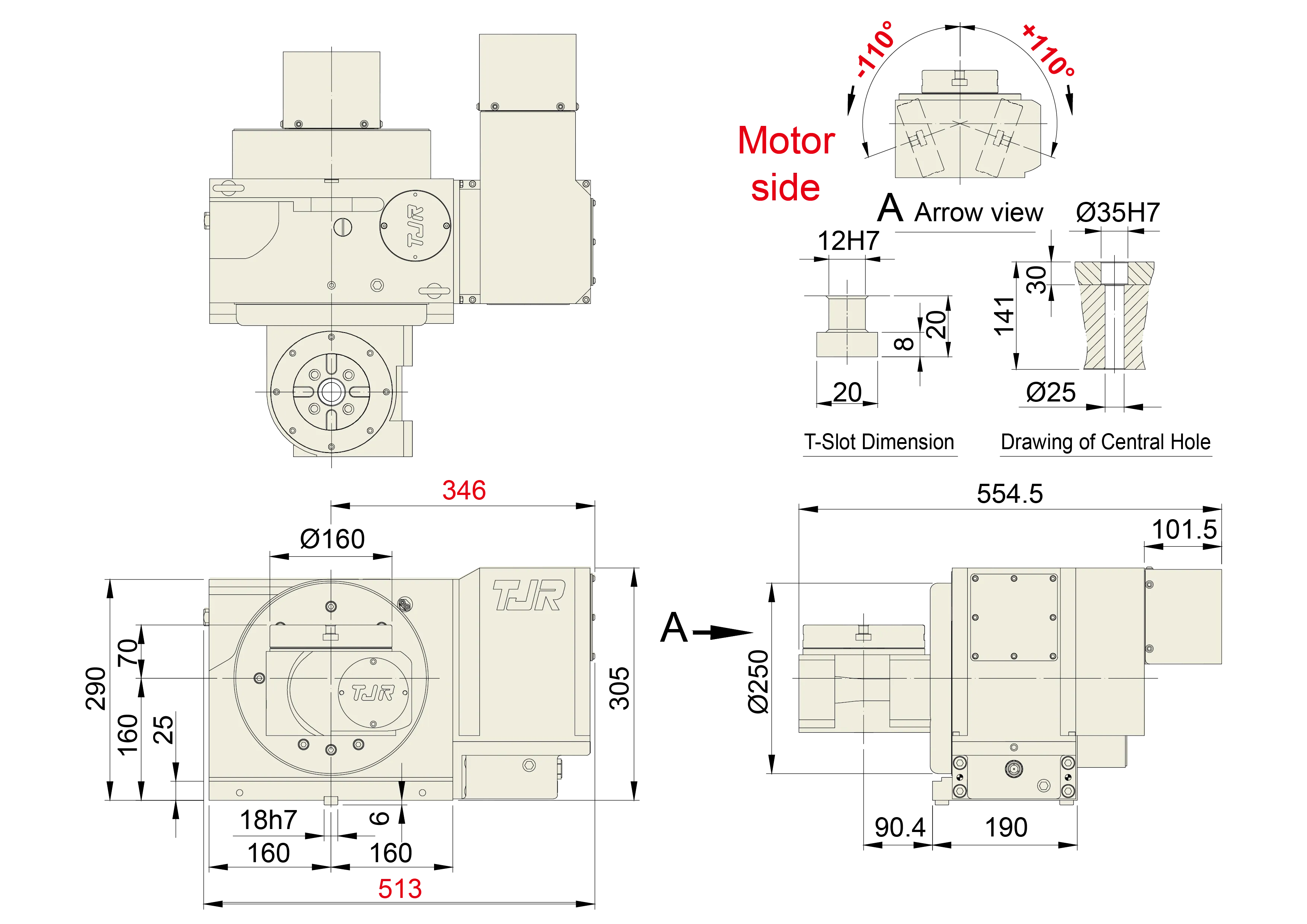 FARs-160SN-RC255 - Product Dimension dimensions
