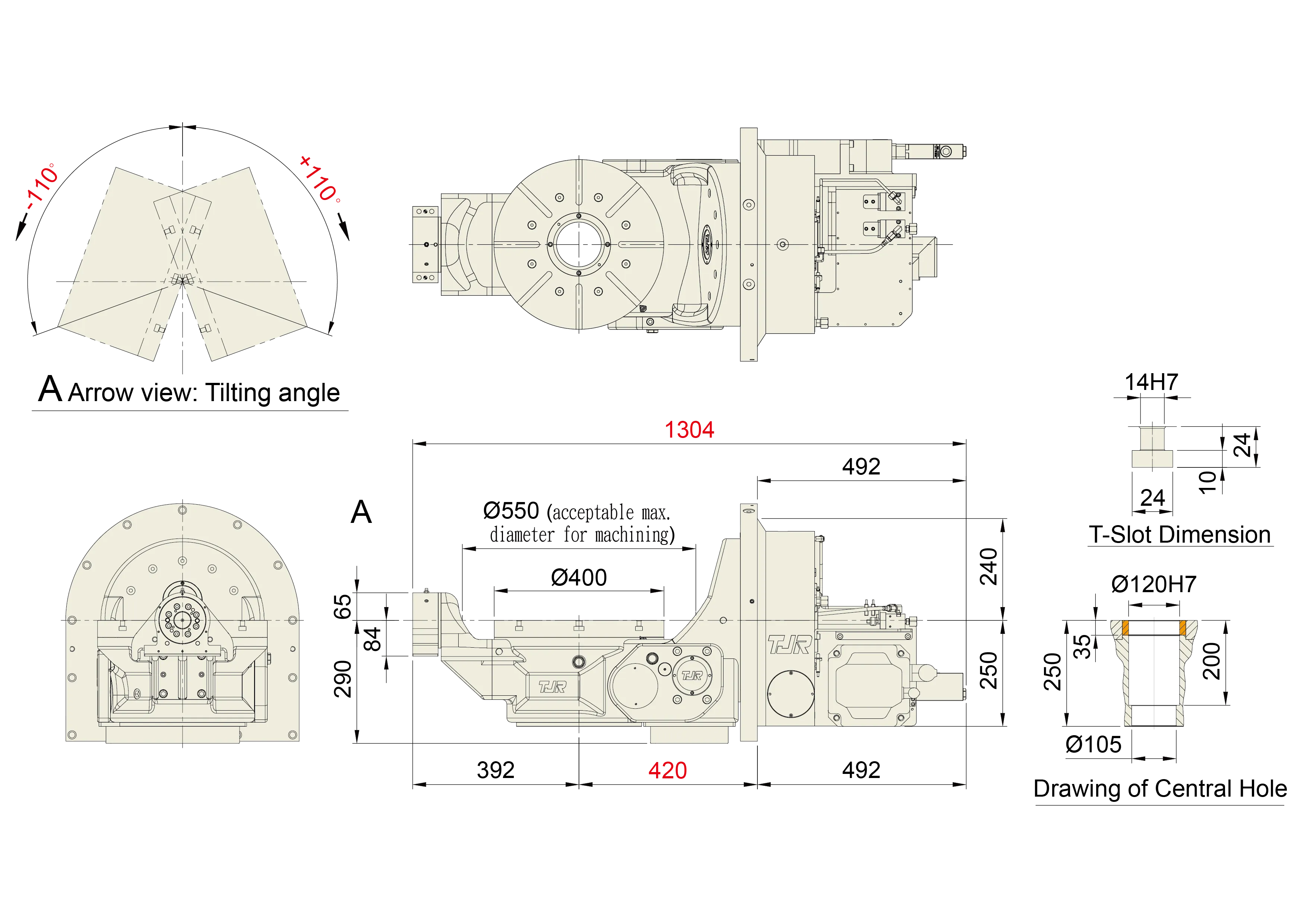 FHR-400S - Product Dimension dimensions