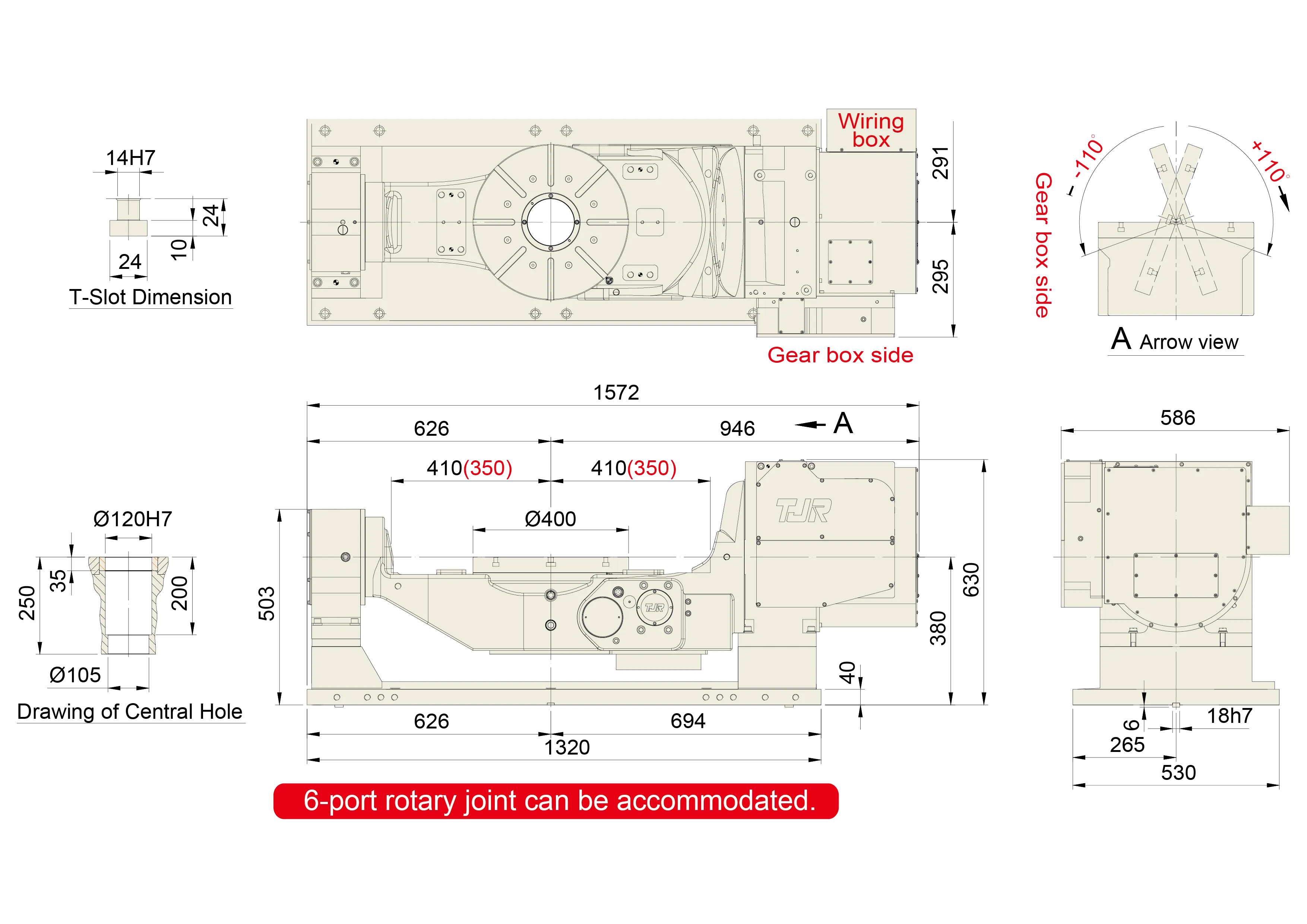 FHR-401C-820-HR400B - Product Dimension dimensions