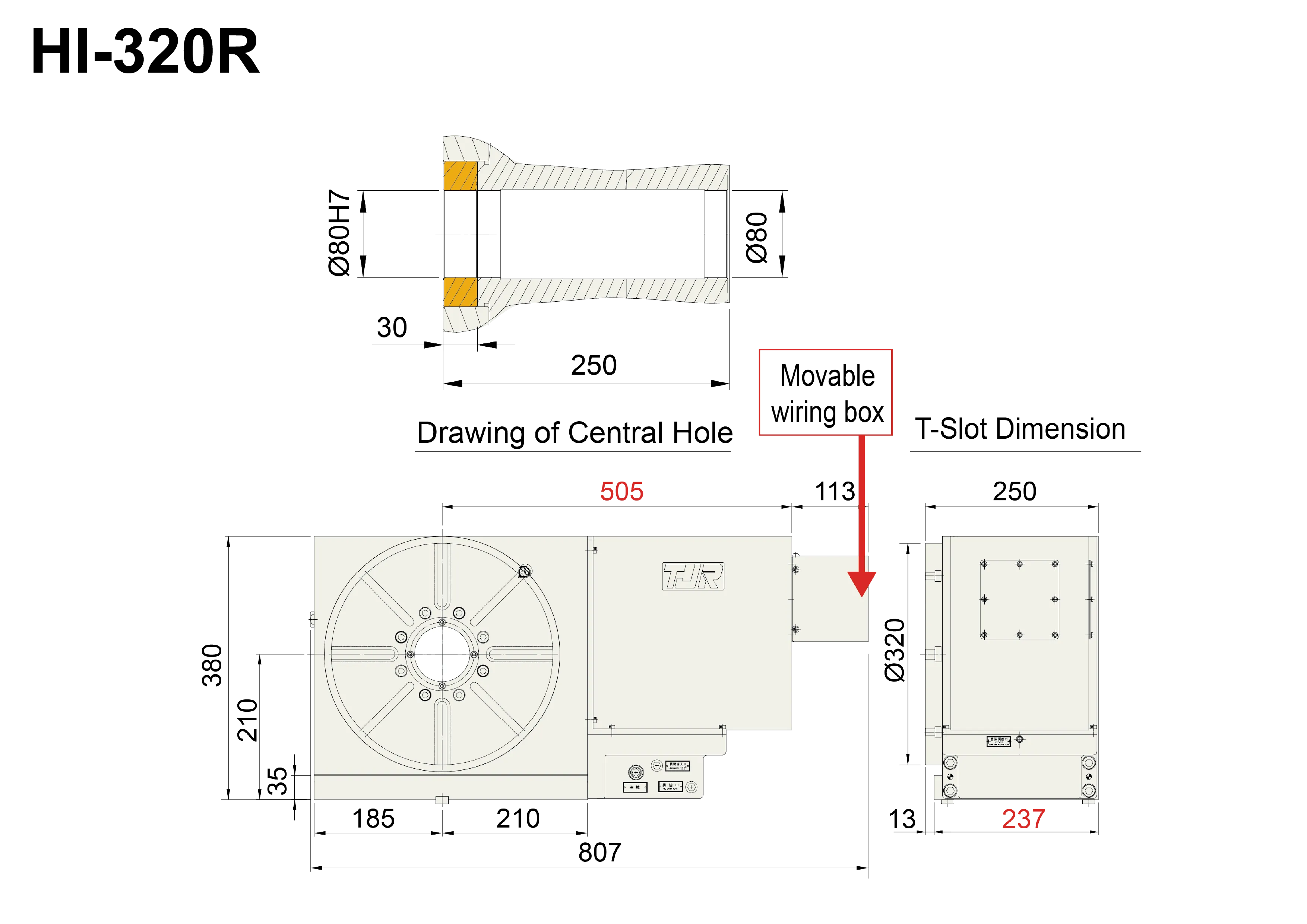HI-320R - Product Dimension dimensions