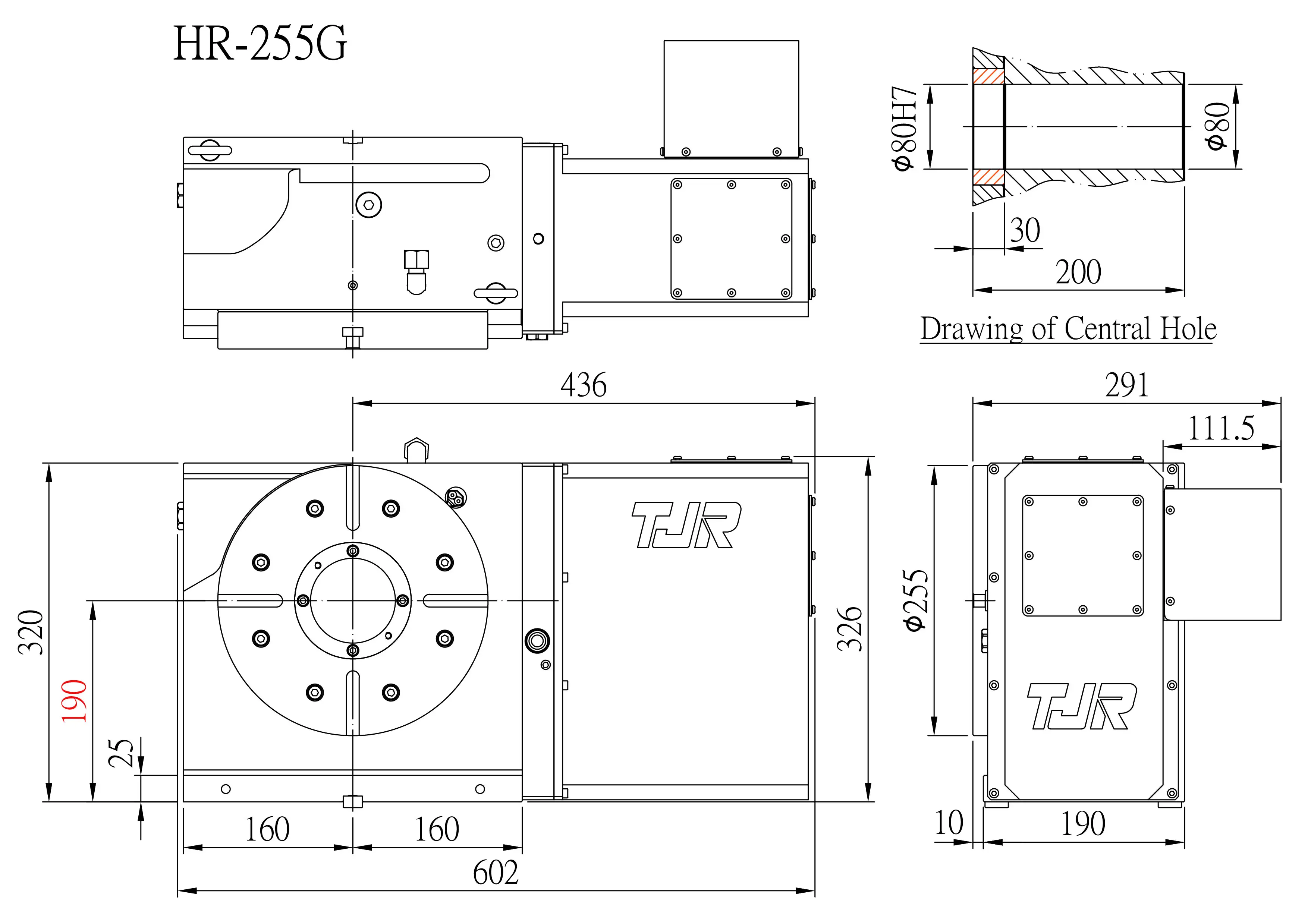 HR-255G - Product Dimension dimensions