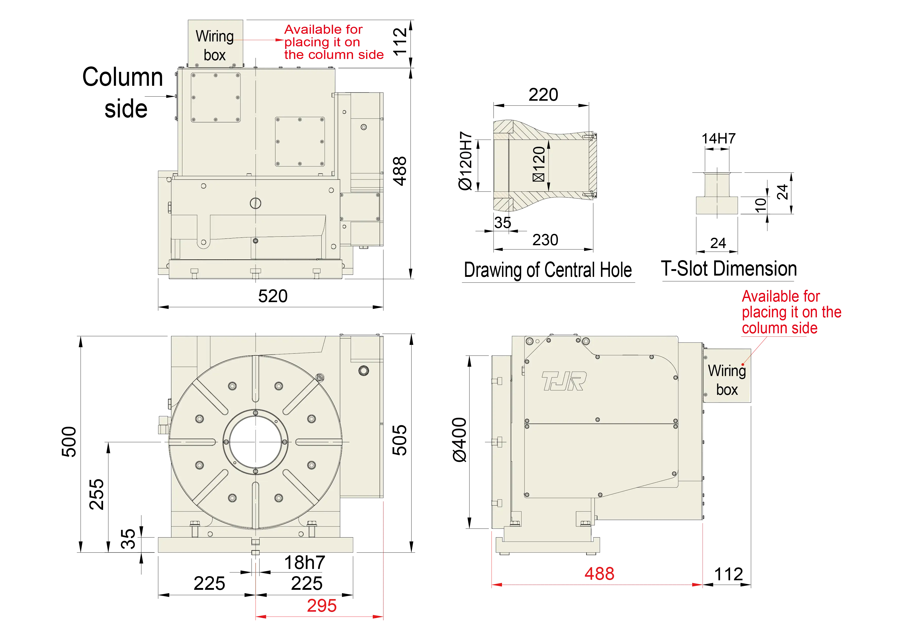 HR-400B - Product Dimension dimensions