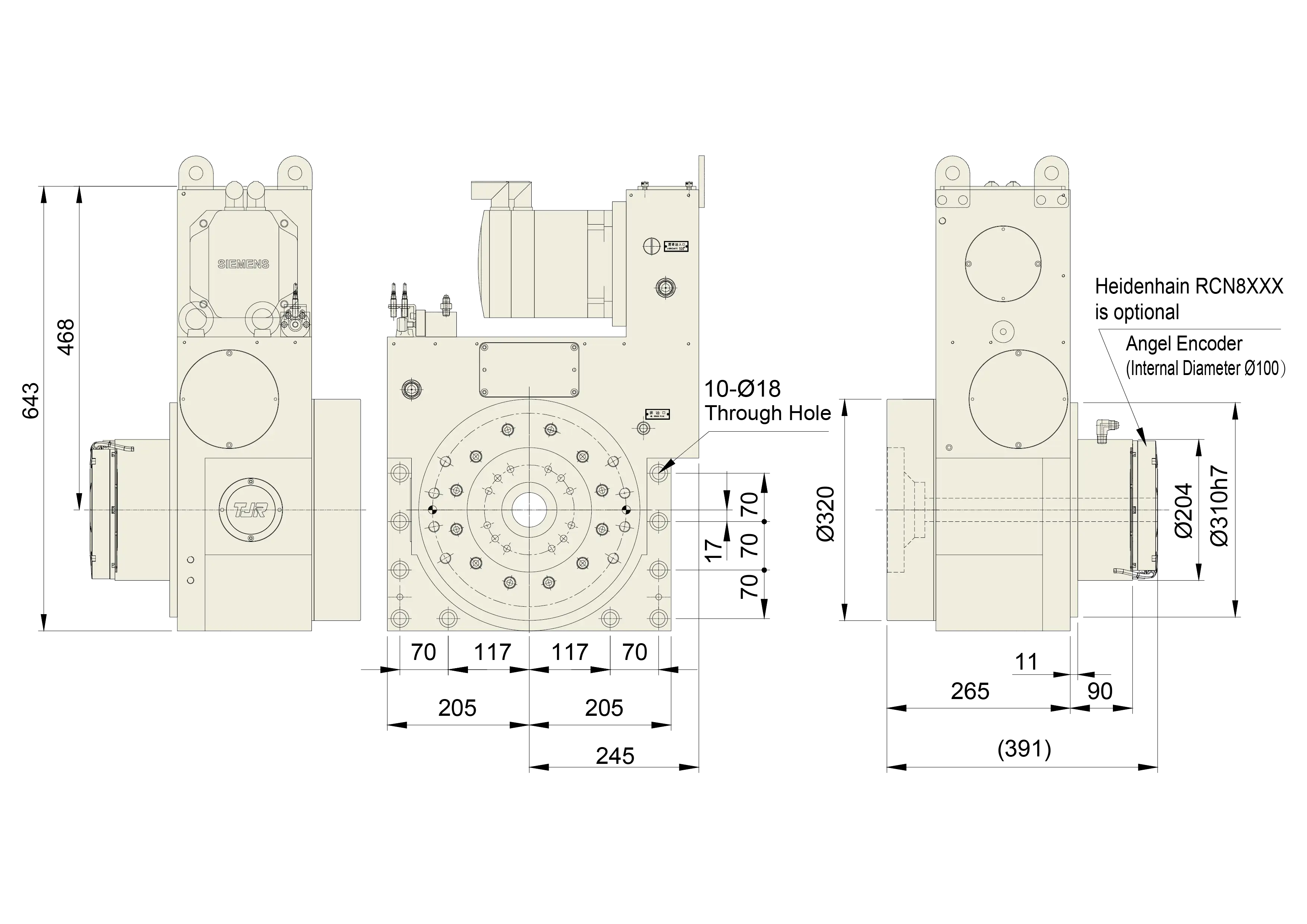 HRC-400SP - Product Dimension dimensions
