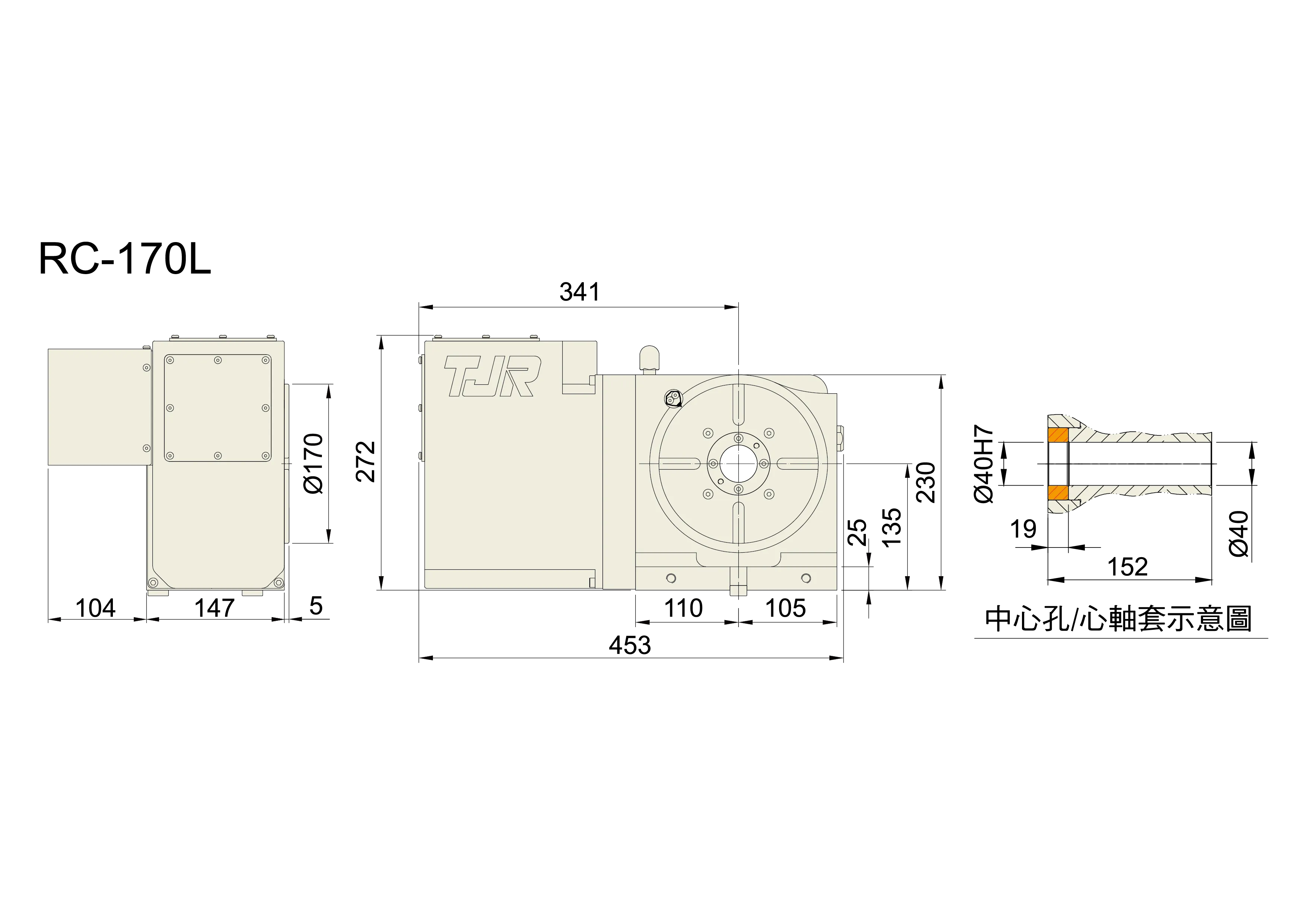 RC-170L - Product Dimension dimensions