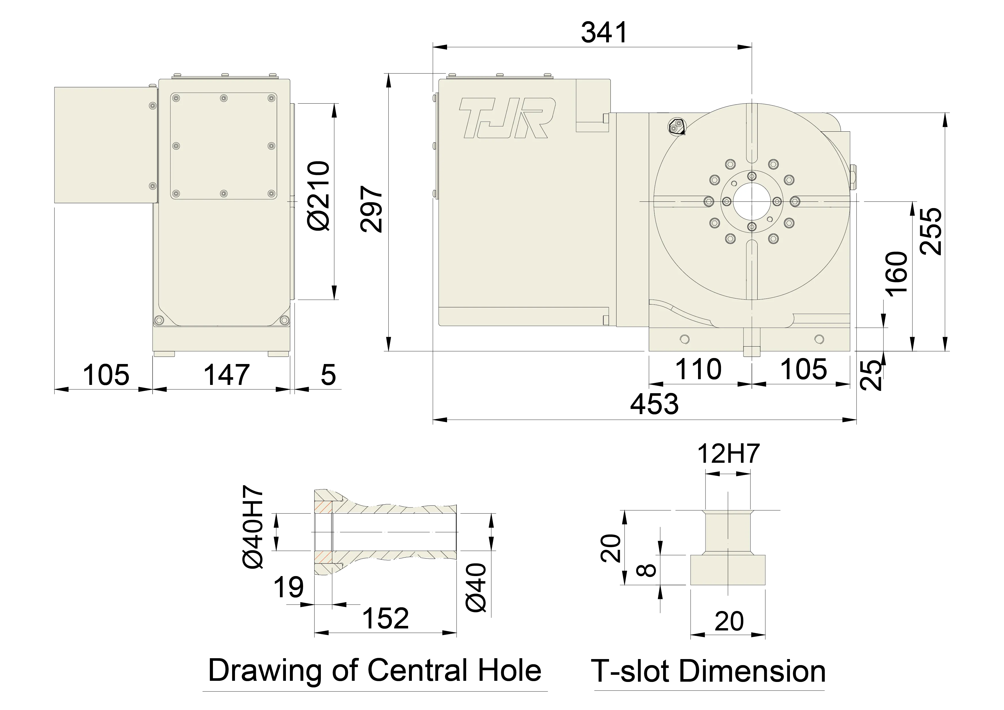 RC-210RH - Product Dimension dimensions