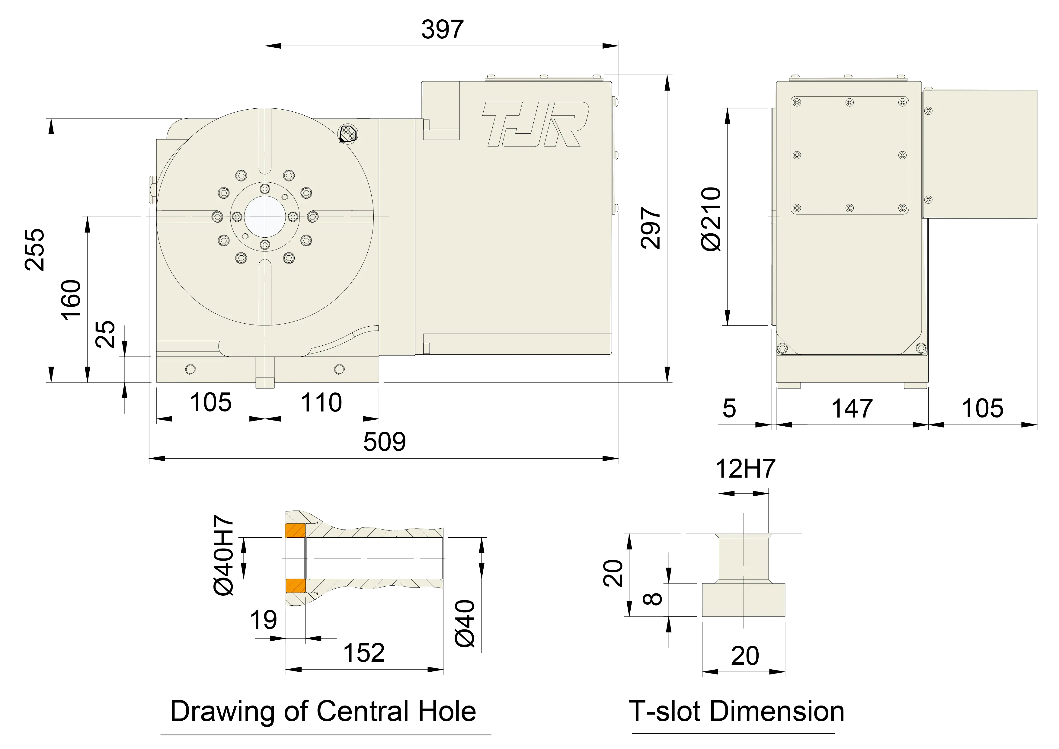RC-210RH - Product Dimension dimensions
