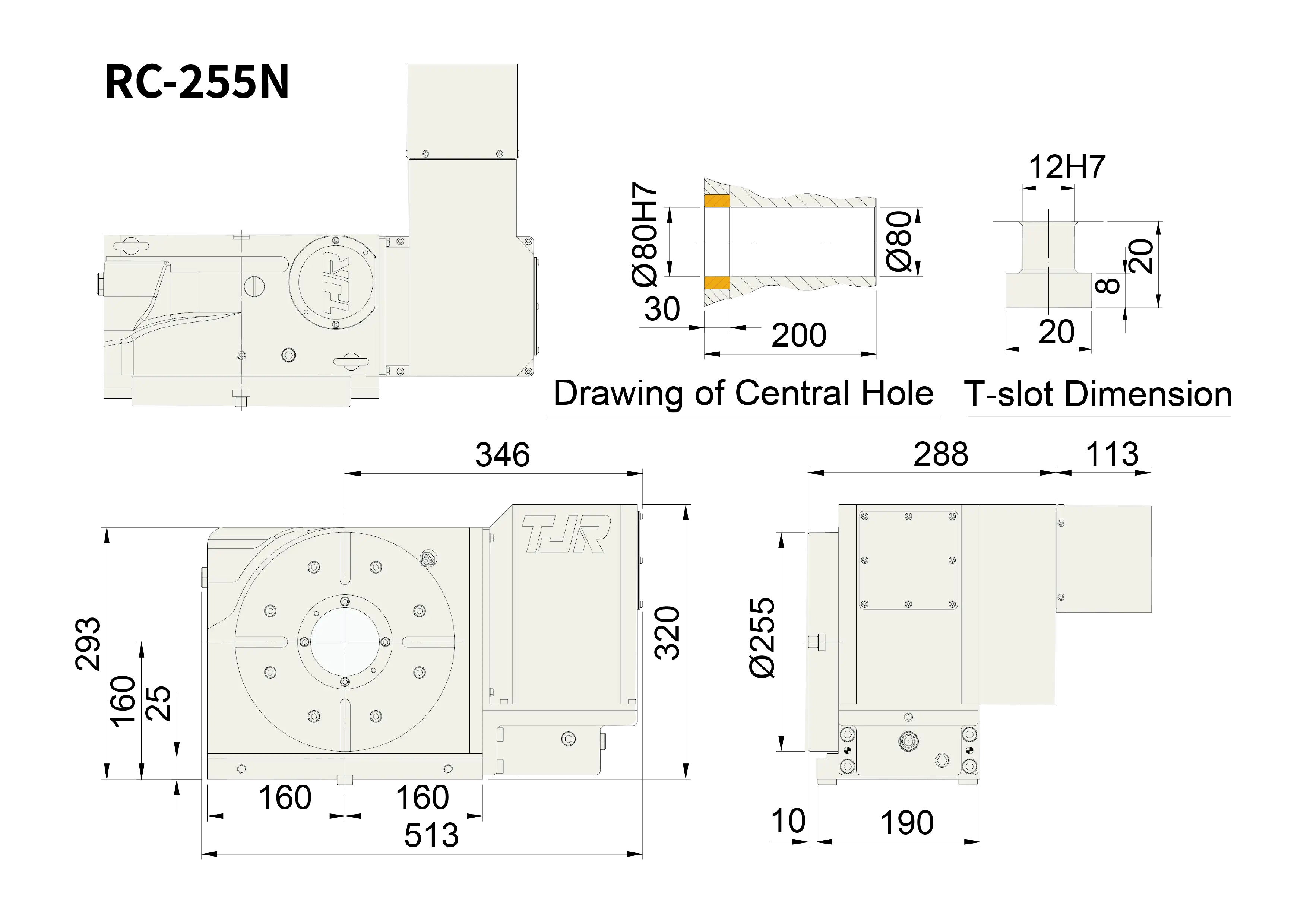 RC-255N - Product Dimension dimensions