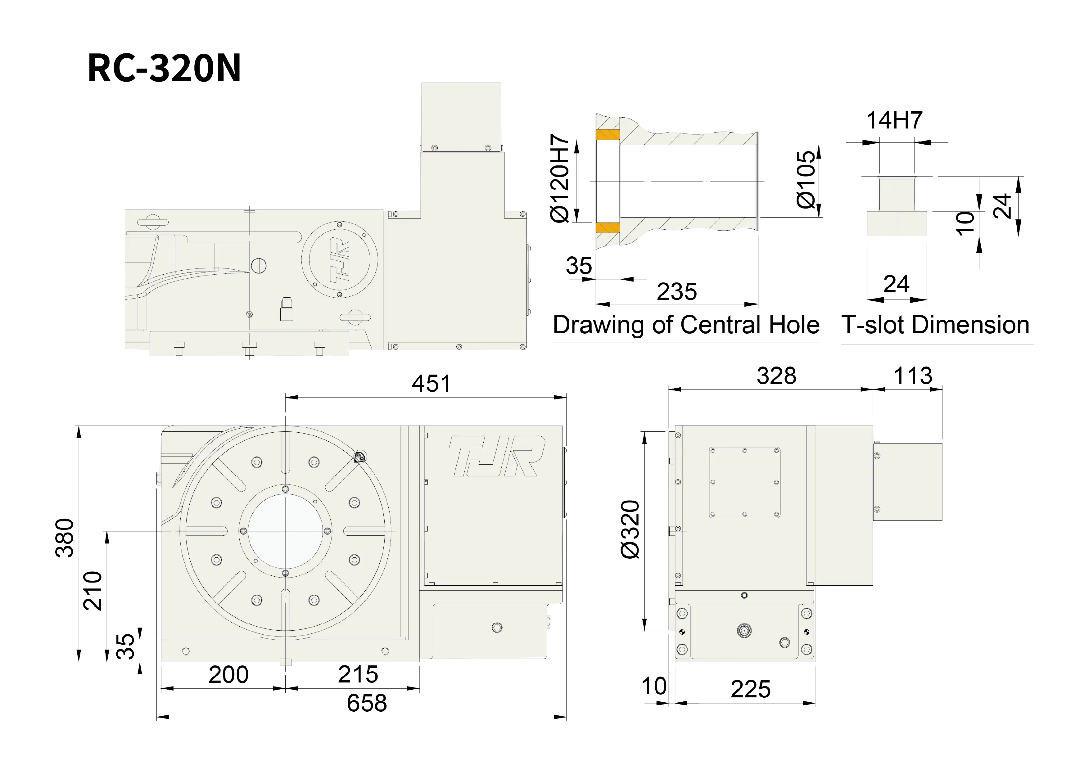RC-320N - Product Dimension dimensions