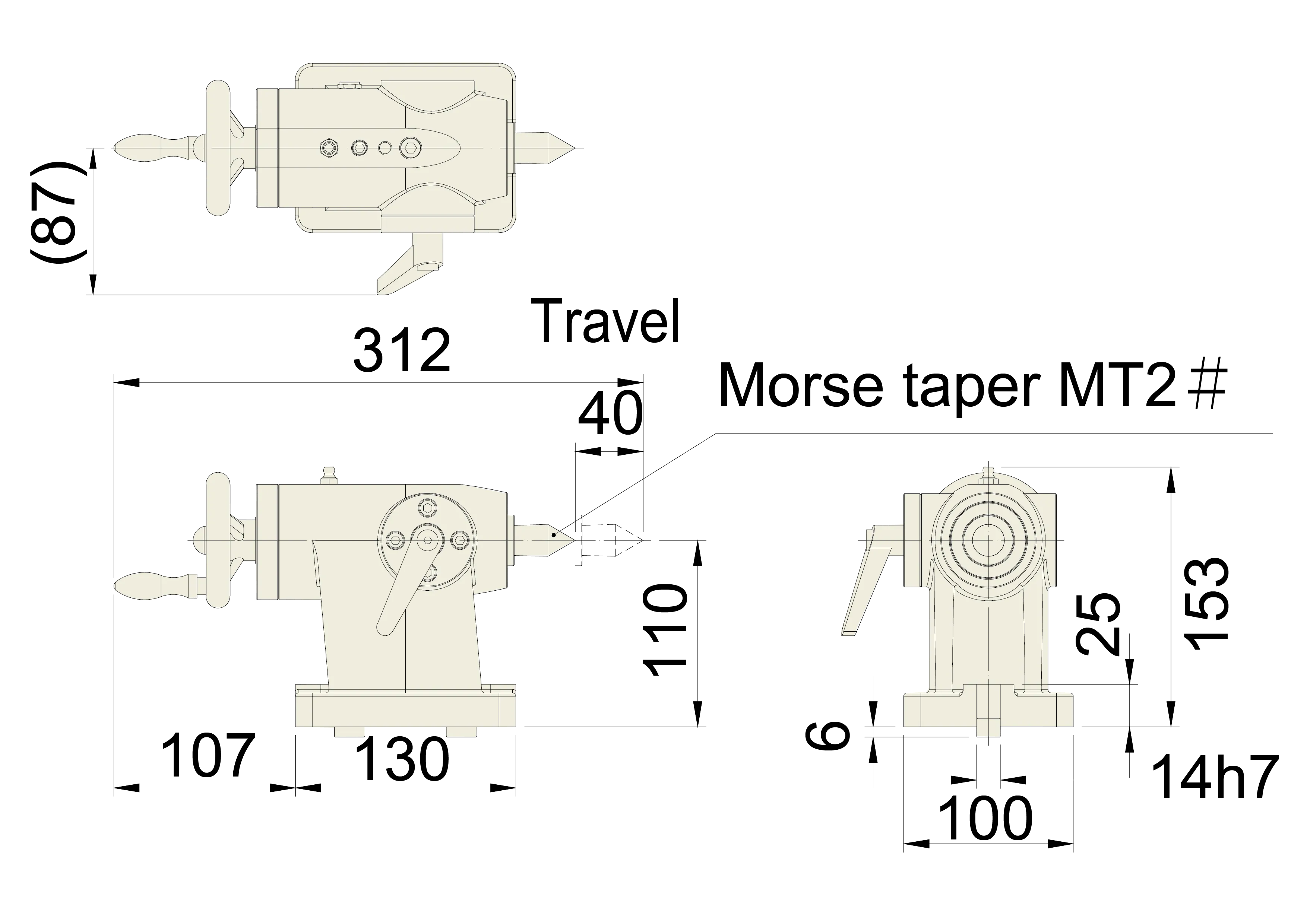 TTJ-125A - Product Dimension dimensions